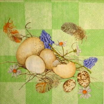121 Eggs,  Easter Eggs - 3 lagig(gr�n) - Ambiente